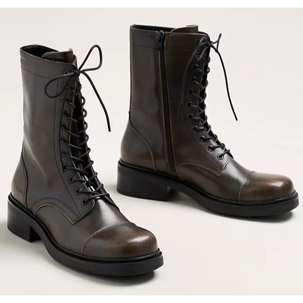 NEW Vagabond Karlie Lace Up Boots Womens 9 Combat Grunge Y2K 90s Hipster
